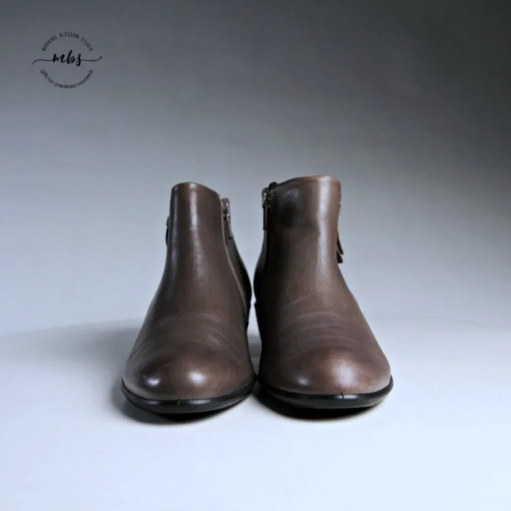 Ecco Touch 36 Leather Boots Tan Women EU 39 US 8‎ - 8.5